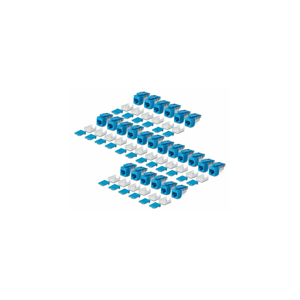 StarTech Keystone Jack CAT 6 RJ45 UTP 90° 110 IDC 24-pack – Blå