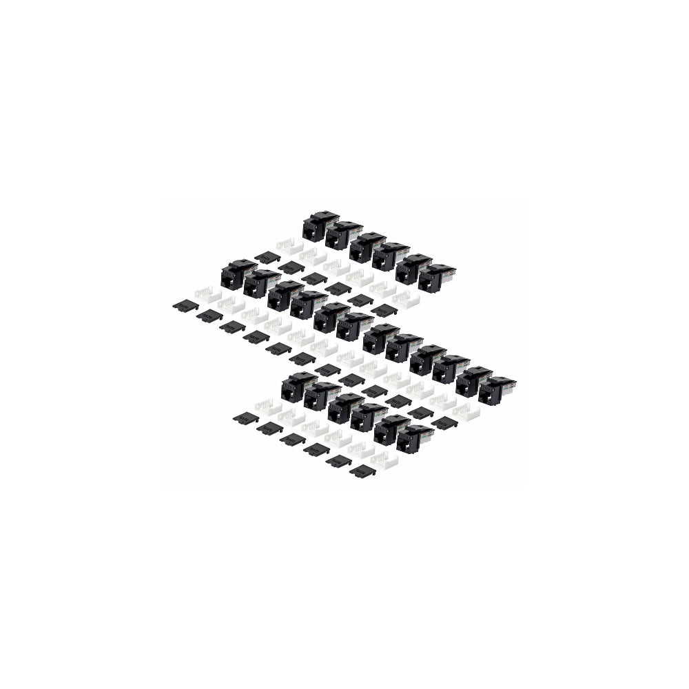 StarTech Keystone Jack CAT 6 RJ45 UTP 90° 110 IDC 24-pack – Svart