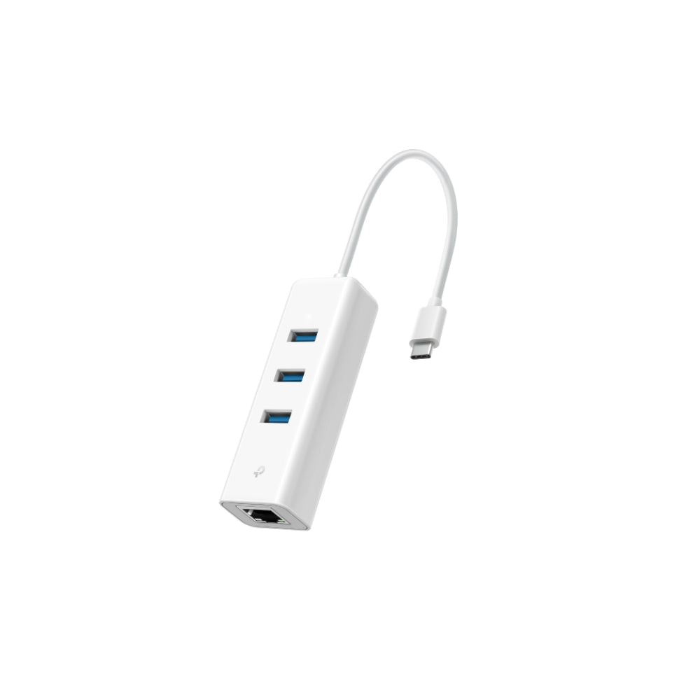 TP-Link Nätverksadapter USB-C till RJ45 1Gbps + 3-port USB Hub