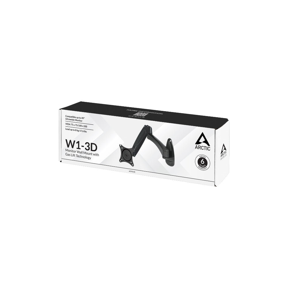 Arctic W1-3D stativ vägg 43-49" Svart