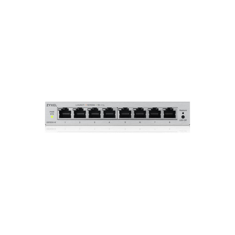 Zyxel GS1200-8V3 hanterad L2 Gigabit Ethernet (10/100/1000)