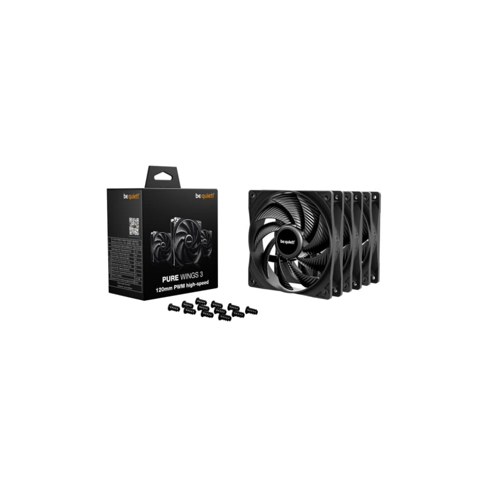 be quiet! Pure Wings 3 PWM HS 3-pack 120mm Svart