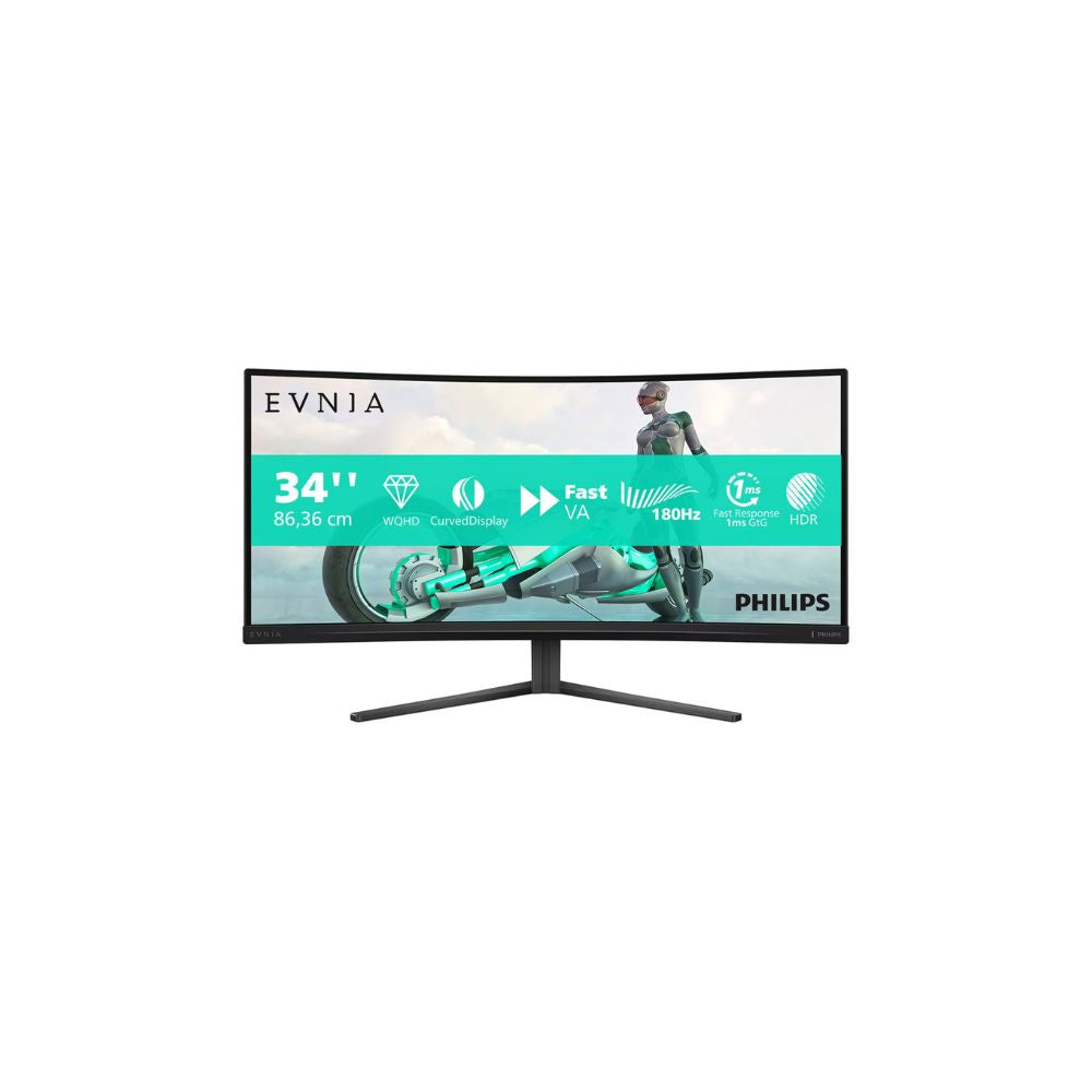 Philips 34M2C3500L/00 E.M2 34'' - Ultrawide - Böjd - 3440x1440 - VA - 180Hz