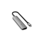 Satechi 6-i-1 USB-C Slim Multiport Adapter - rymdgrå