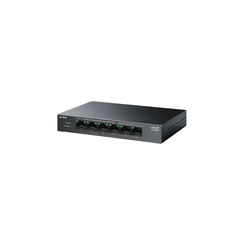 TP-Link LiteWave LS106LP 6-portars Fast Ethernet PoE-switch