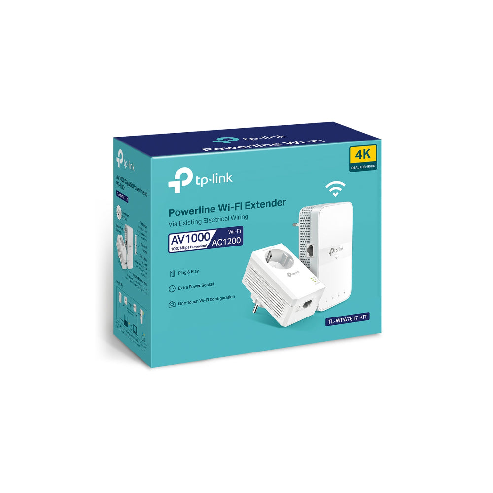 TP-Link TL-WPA7617 KIT AV1000 V1 Gigabit Passthrough Powerline ac Wi-Fi Kit