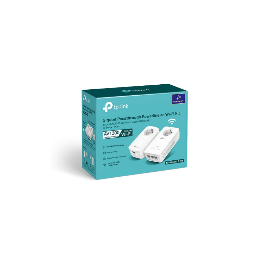 TP-Link TL-WPA8631P KIT AV1300 Gigabit Passthrough Powerline ac Wi-Fi Kit