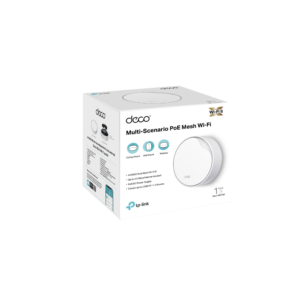 TP-Link Deco X50-PoE AX3000 Whole Home Mesh Wi-Fi 6 System