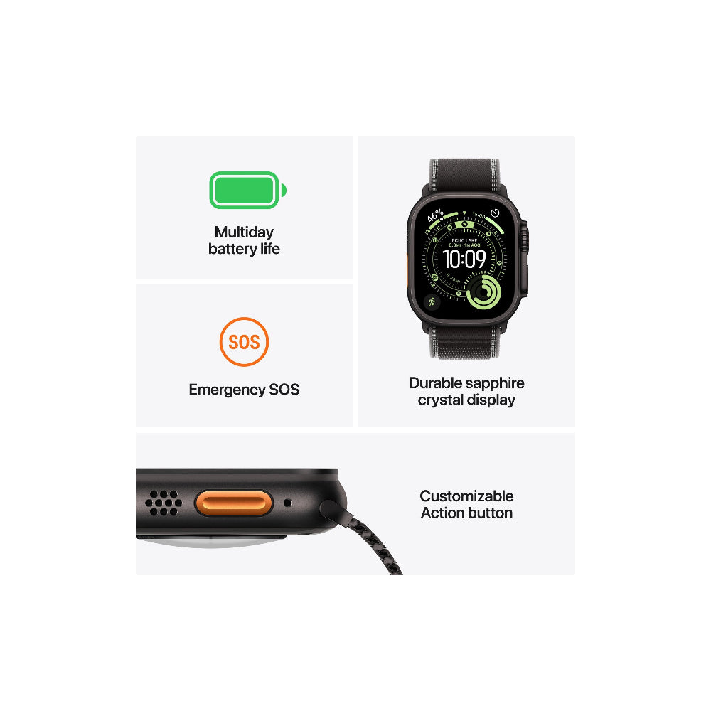 Apple Watch Ultra 3 49mm Naturlig Titan - Naturlig Milanesisk Loop S