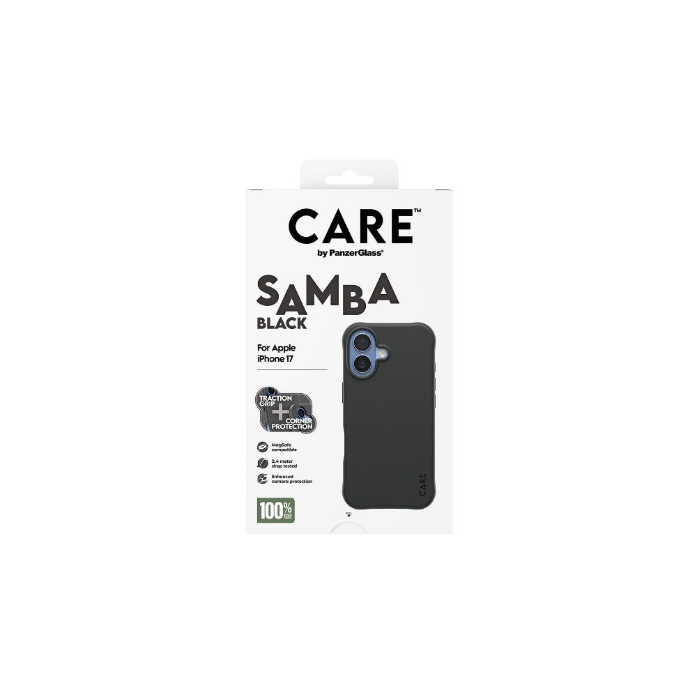 PanzerGlass CARE Fashionable Samba iPhone 17 - Svart