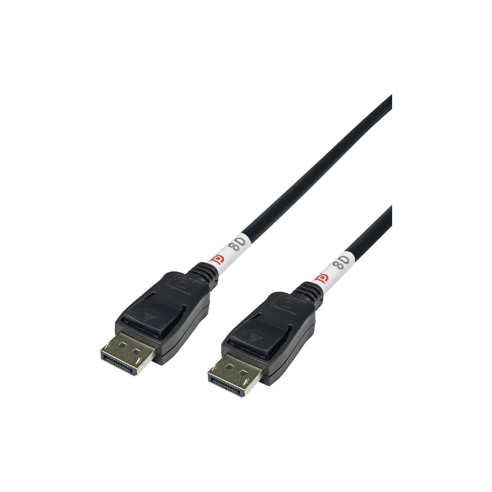 DELTACO DP80-1010 DisplayPort-kabel DP 2.1 8K DP80 1 m svart