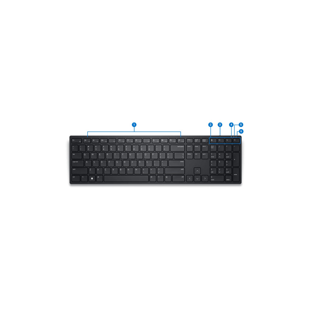 Dell KB500 Tangentbord - Trådlös Svart