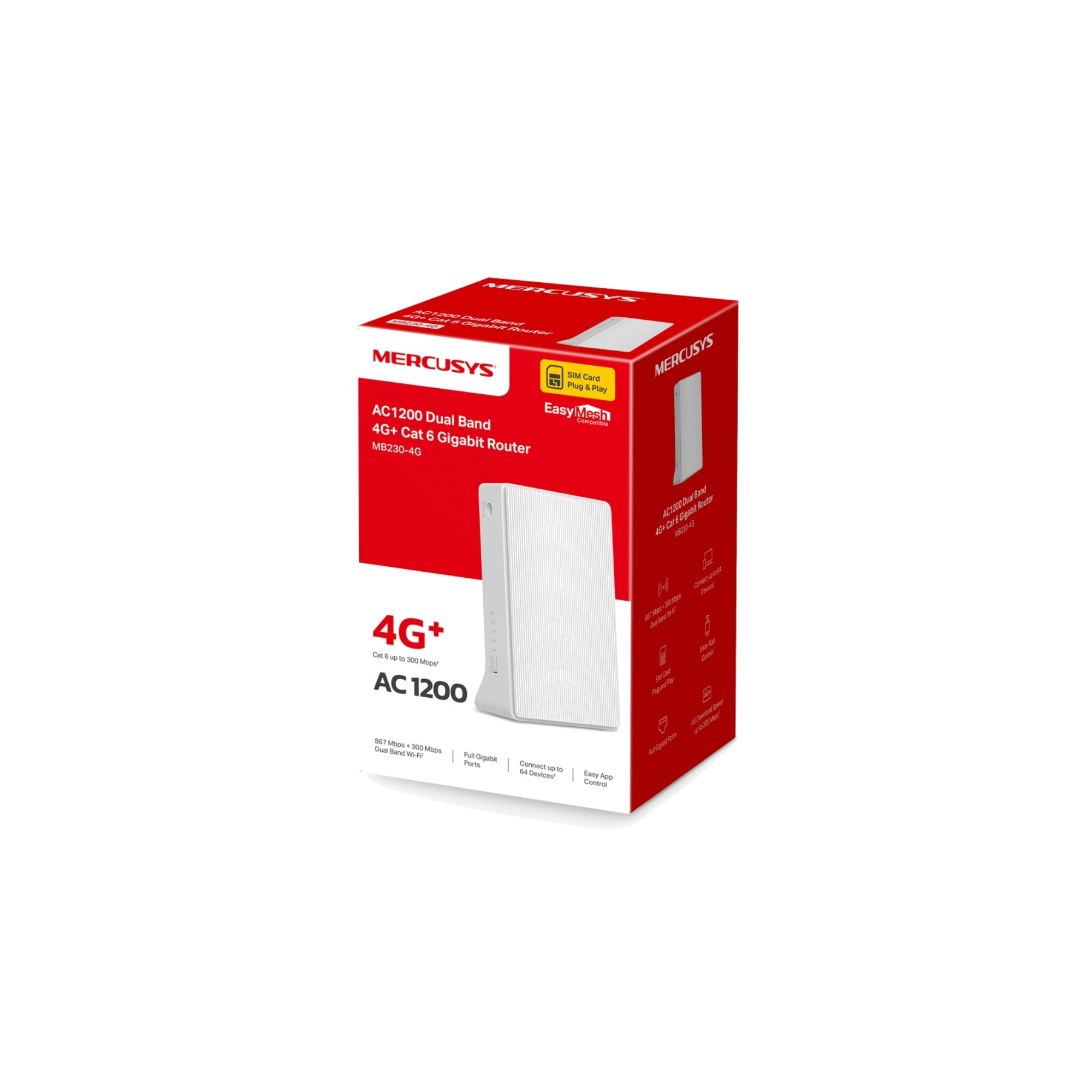 Mercusys MB230-4G 4G+ Cat6 AC1200 Router