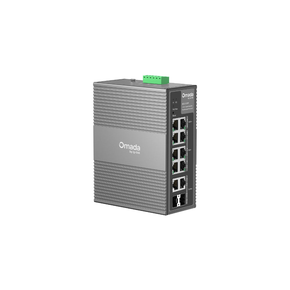 TP-Link Omada IES210GPP 10-Port Gigabit Industrial Easy Managed Switch med 6-Port PoE+ and 2-Port PoE++