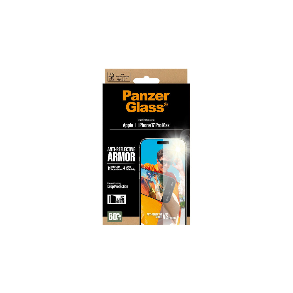 PanzerGlass  Anti Reflect Armor iPhone 17 Pro Max - Easyaligner