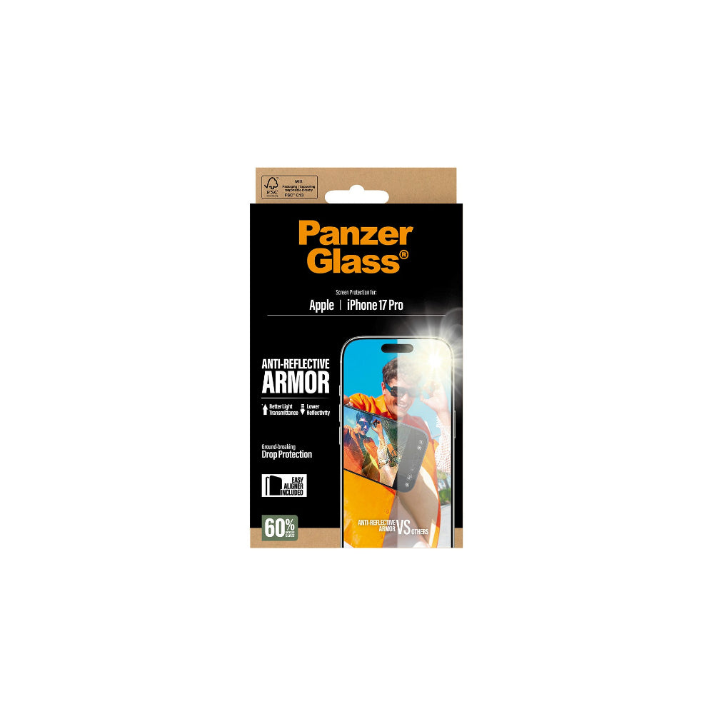 PanzerGlass Anti Reflect Armor iPhone 17 Pro - Easyaligner