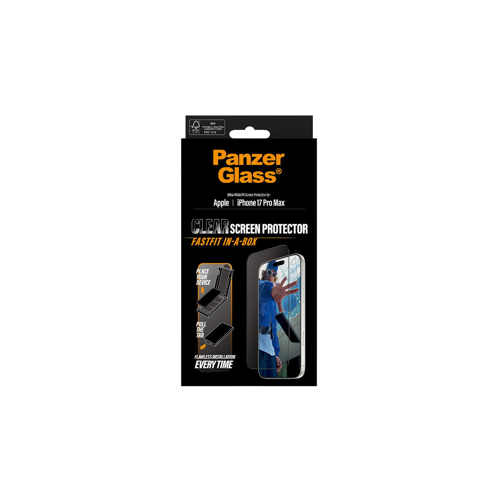 PanzerGlass skärmskydd iPhone 17 Pro Max - Fastfit