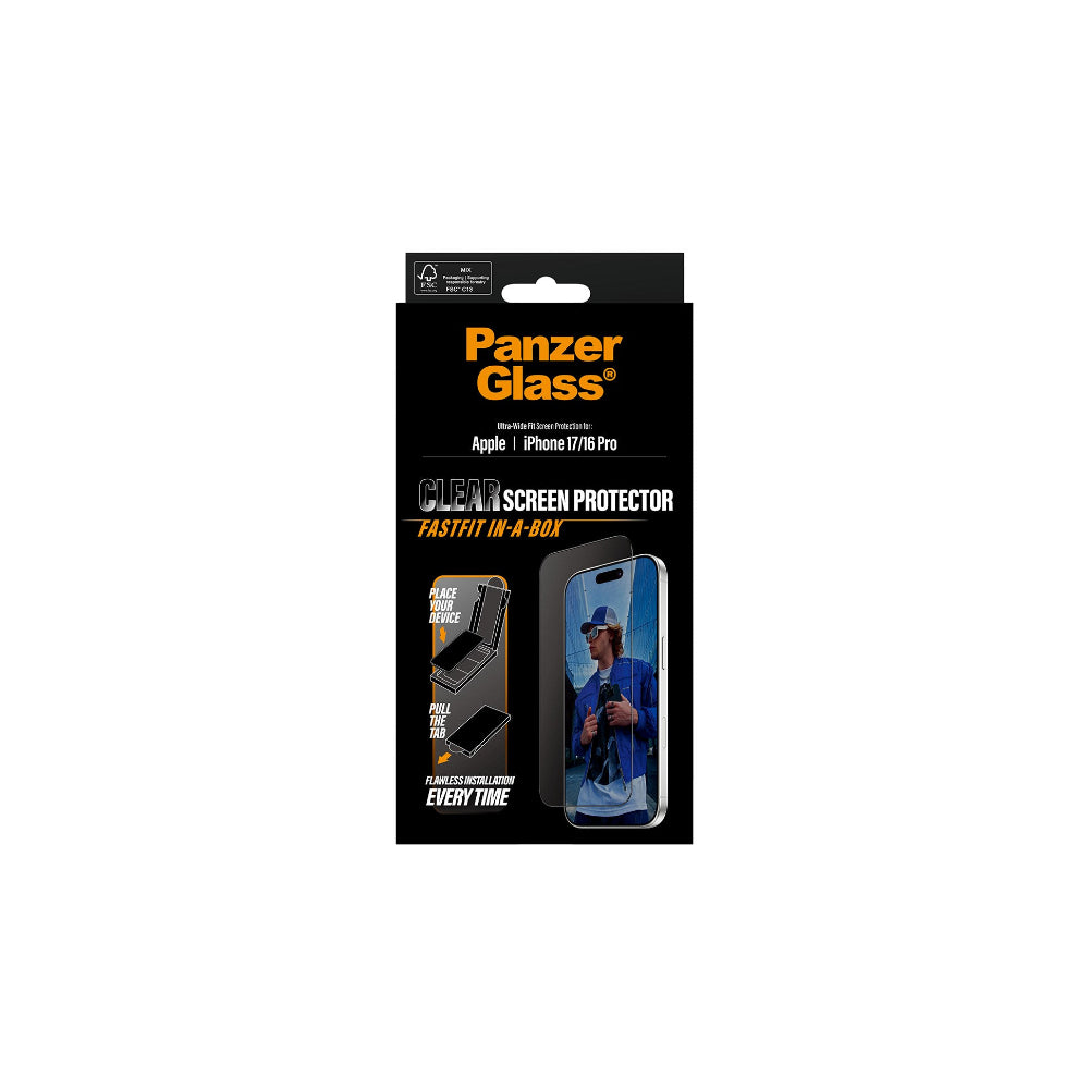 PanzerGlass skärmskydd iPhone 17 - Fastfit