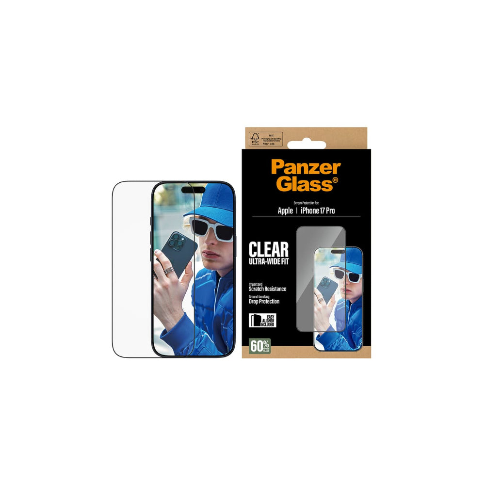 Panzerglass Ultrawide skärmskydd iPhone 17 Pro - EasyAligner