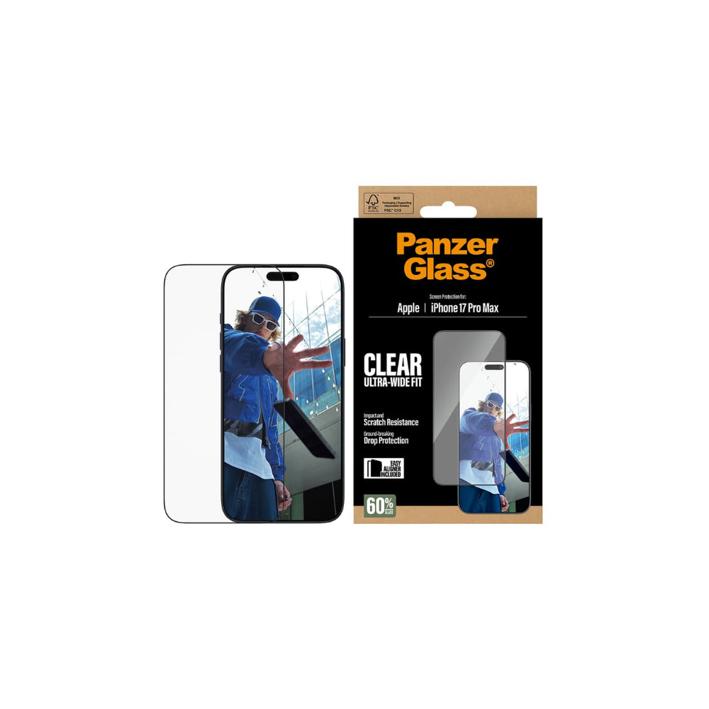Panzerglass Ultrawide skärmskydd iPhone 17 Pro Max - EasyAligner