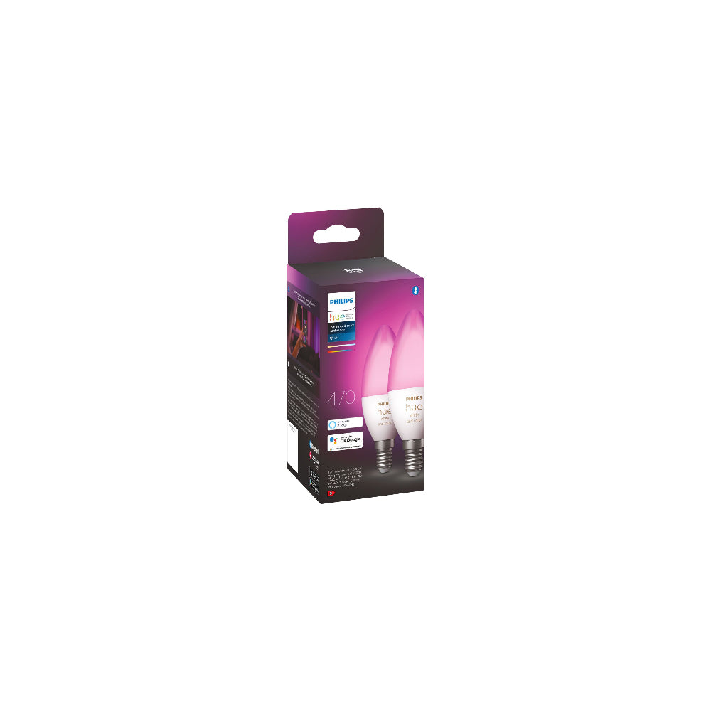 Philips Hue White and Color Ambiance E14 2-pack LED-Lampa