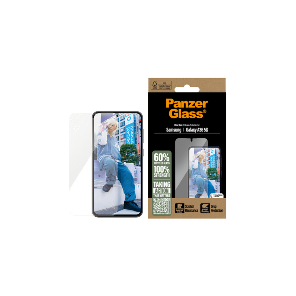 PanzerGlass Screen Protector Ultra-Wide Fit för Samsung Galaxy A36 5G