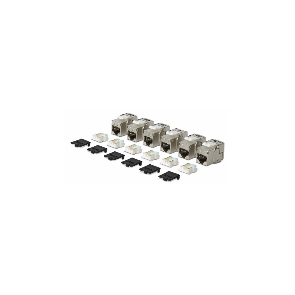 StarTech Keystone Jack CAT 8 RJ45 STP Verktygsfri 6-pack