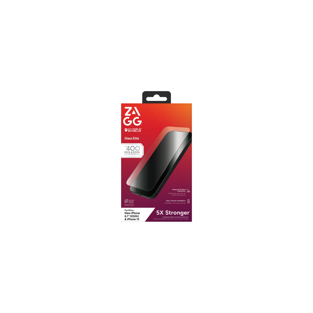 ZAGG InvisibleShield Glass Elite för iPhone 15 och iPhone 16