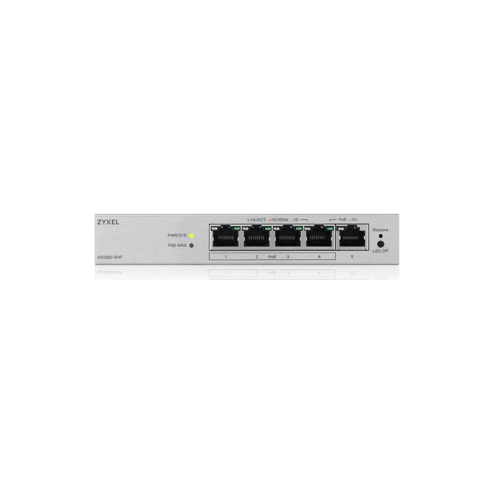 Zyxel GS1200-5HPV3 Managed Switch L2 Gigabit Ethernet (10/100/1000)