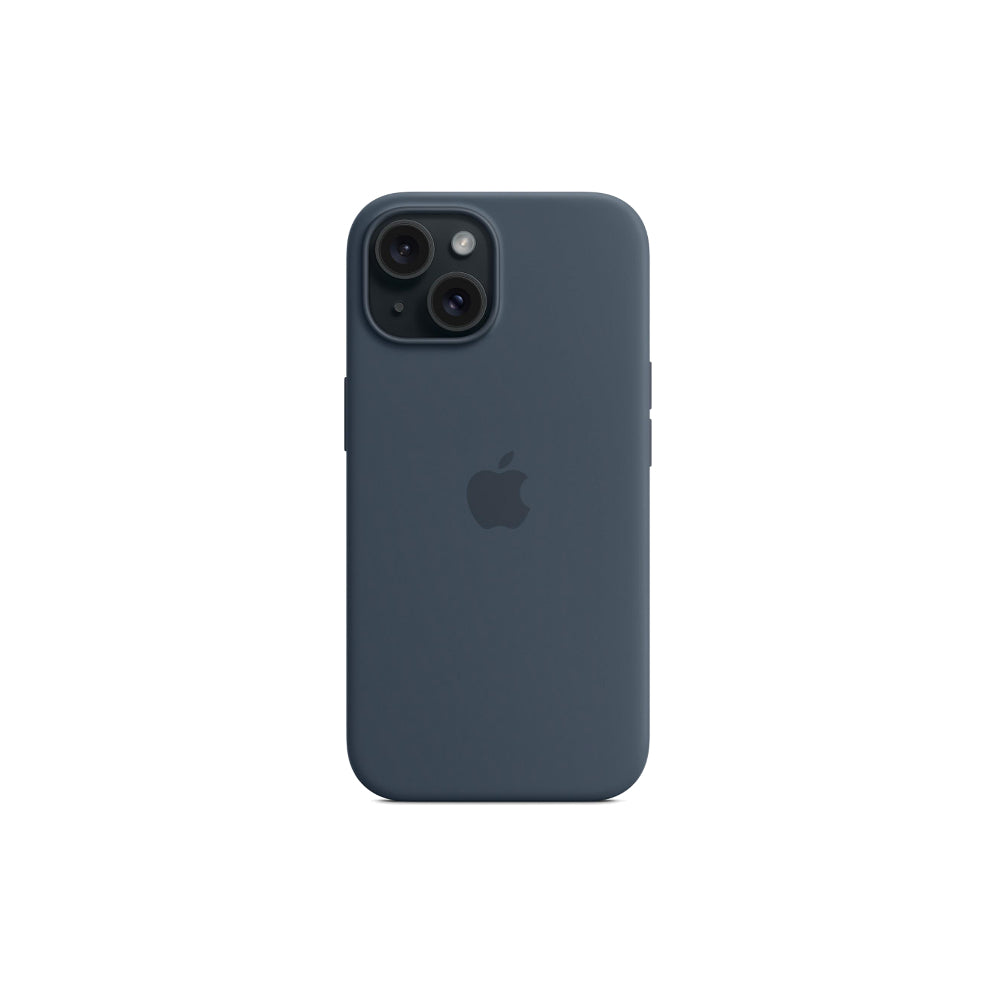 Apple iPhone 15 Silicone Case med MagSafe Stormblå