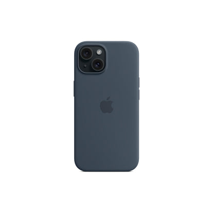 Apple iPhone 15 Silicone Case med MagSafe Stormblå