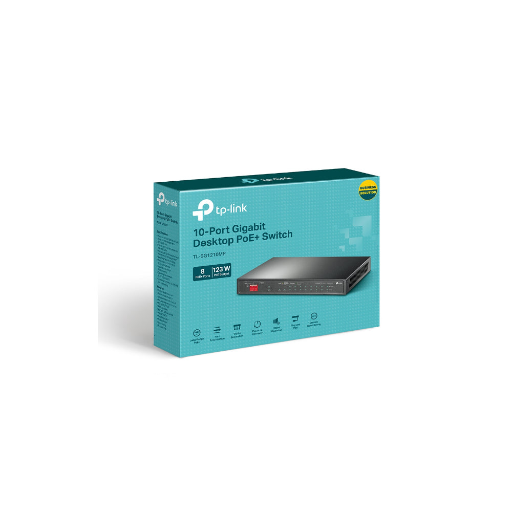 TP-Link TL-SG1210MP 10-Port Gigabit Desktop Switch med 8-Port PoE+