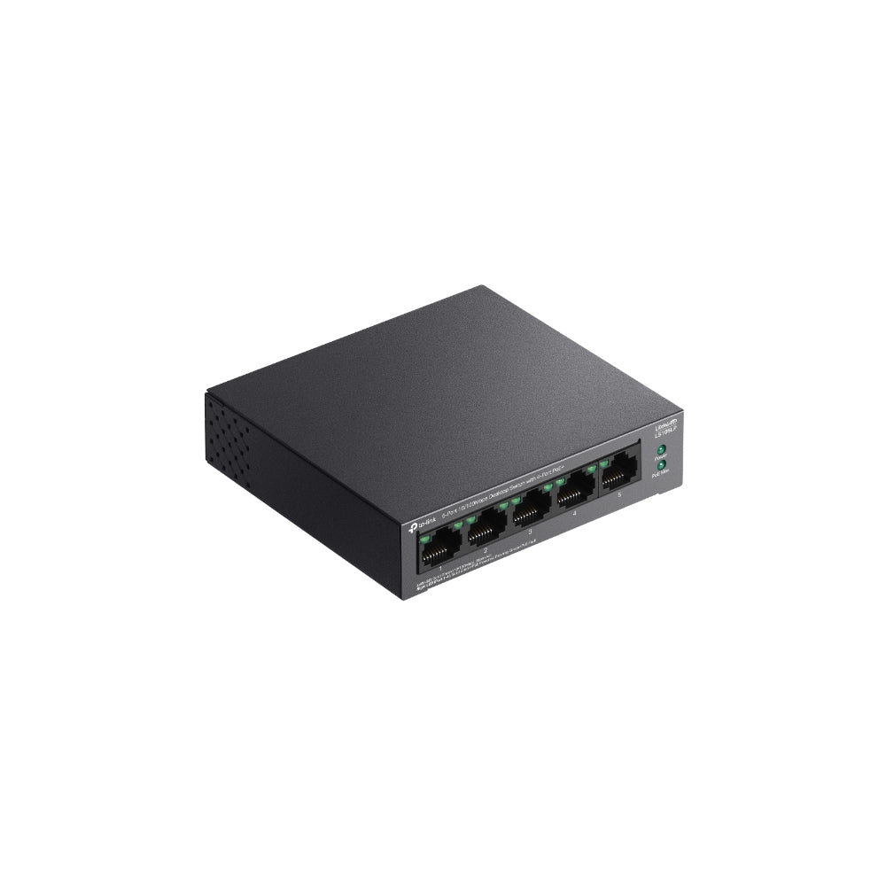TP-Link LS105LP 5-Port 10/100 Mbps Desktop Switch med 4-Port PoE+