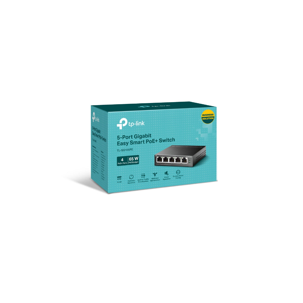 TP-Link TL-SG105PE 5-Port Gigabit Smart Switch med 4-Port PoE+