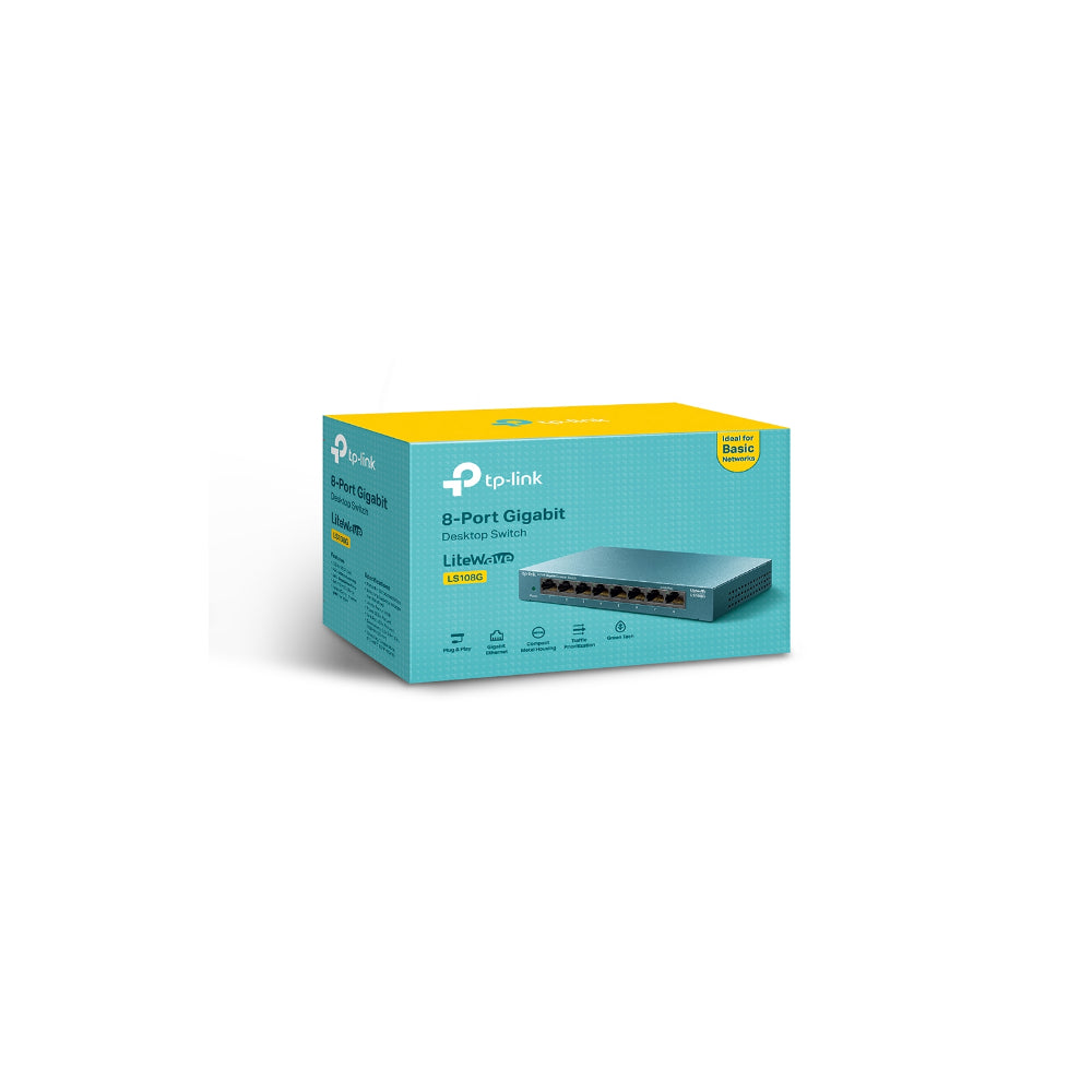 TP-Link TL-LS108G 8-Port 10/100/1000Mbps Desktop Switch