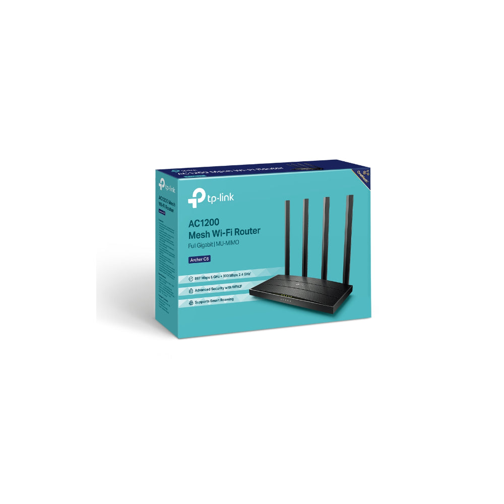 TP-Link ARCHER C6 V3.20 AC1200 Wireless MU-MIMO Gigabit Router