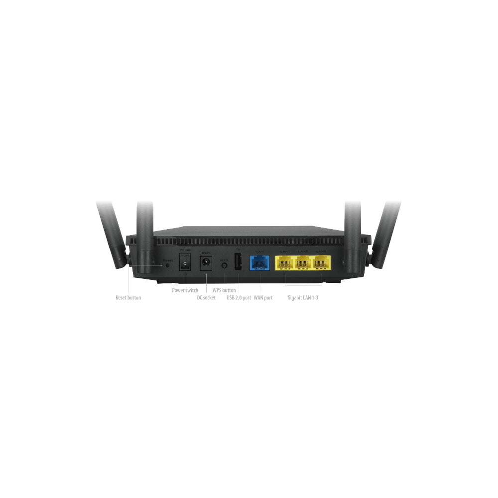 ASUS RT-AX53U Wi-Fi 6 - Trådlös router - Svart