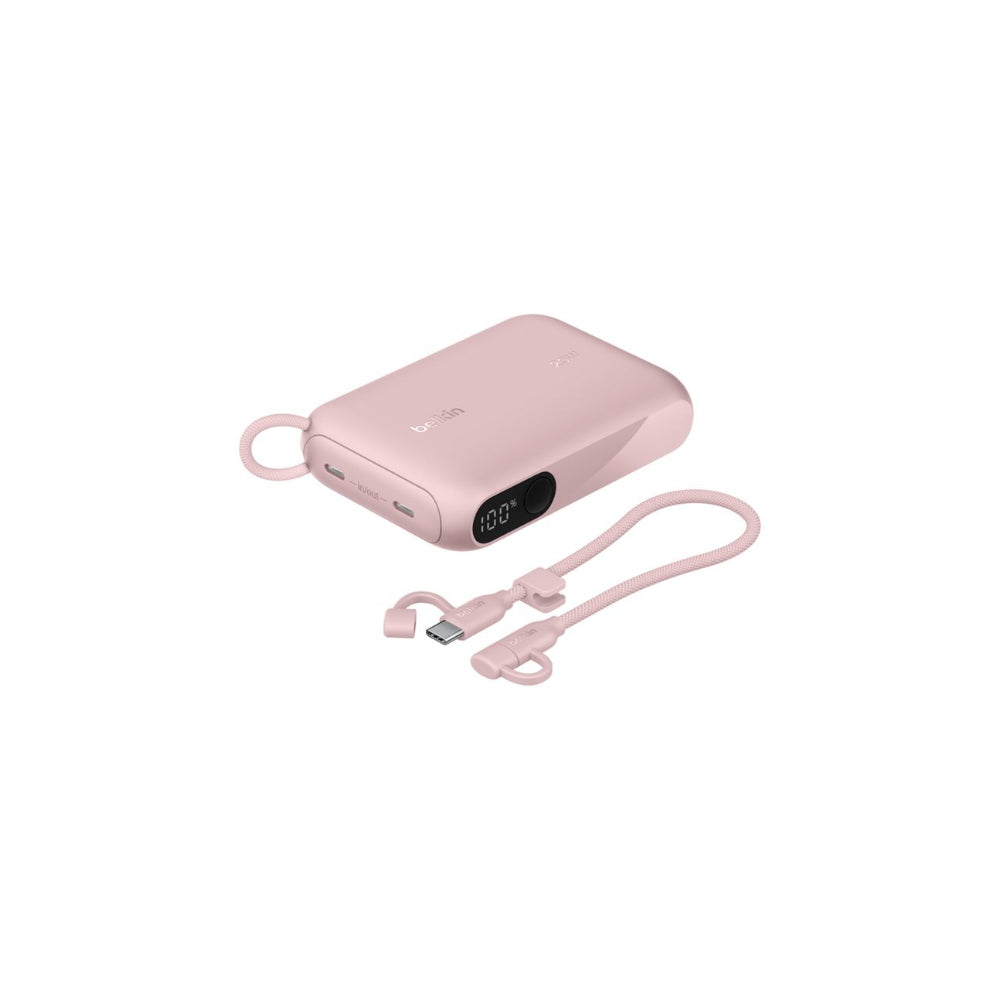 Belkin Powerbank 10000mAh PD20W med Display - Rosa