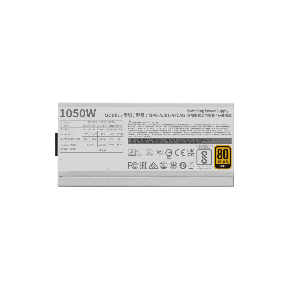 Cooler Master MWE V2 ATX 3.1 1050W 80 Plus Gold