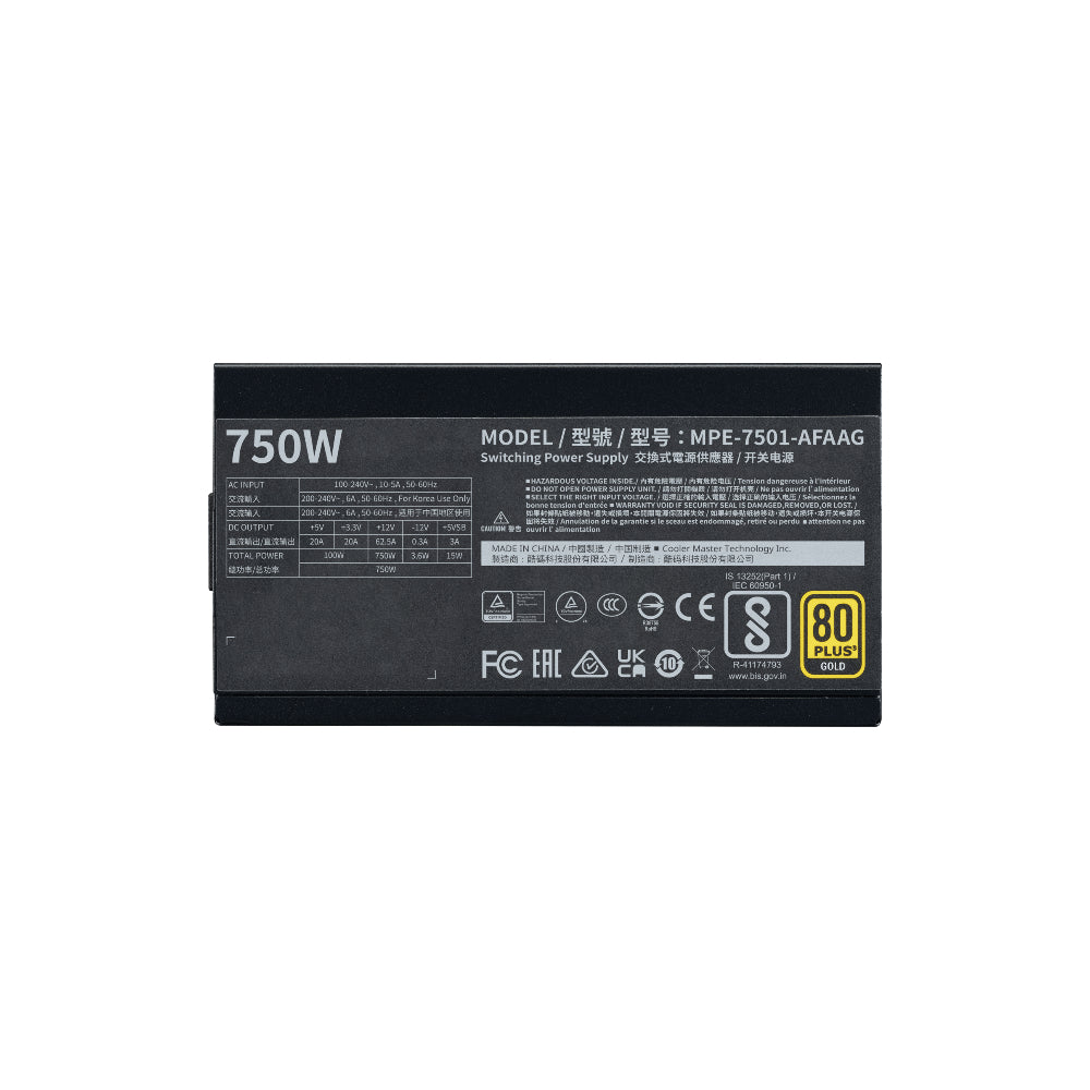 Cooler Master MWE Gold V2 ATX 3.1 750W 80 Plus Gold