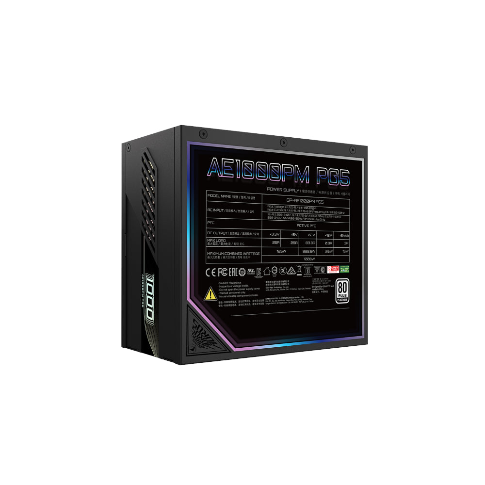Gigabyte Aorus Elite AE1000PM PG5 1000W 80 PLUS Platinum