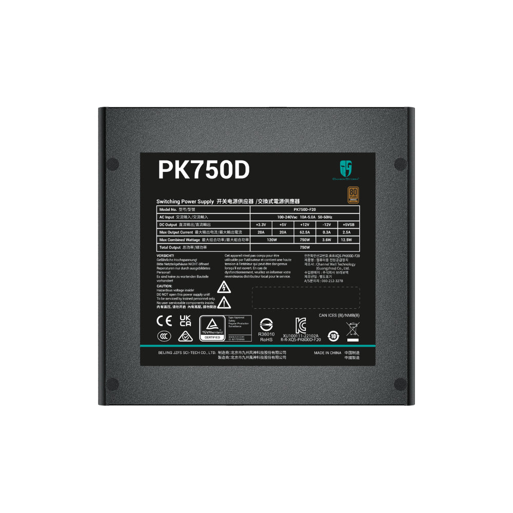 DeepCool Gamerstorm PK750D ATX 3.1 750W 80 Plus Bronze