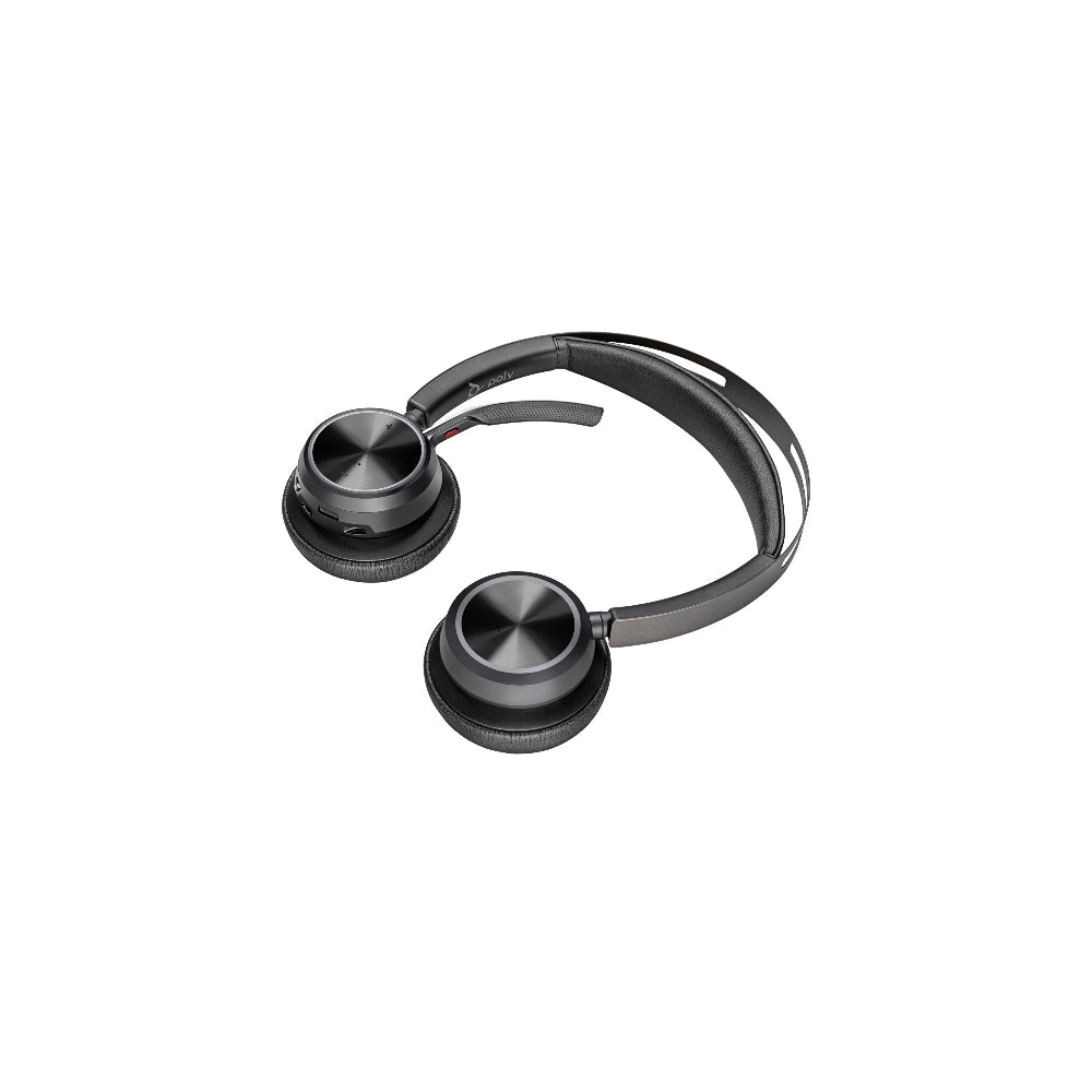 HP Poly Voyager Focus 2 Trådlöst Headset med laddställ – Svart