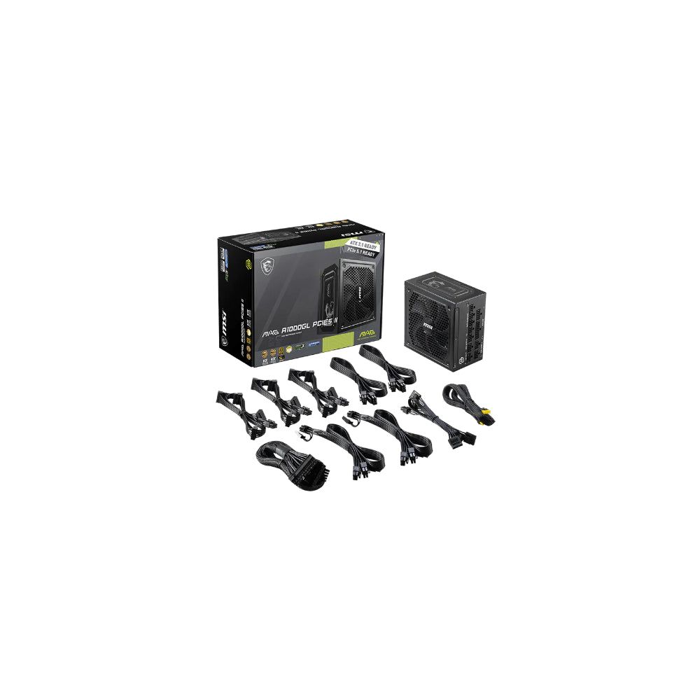 MSI MAG A1000GL PCIE5 II ATX 3.1 1000W 80 PLUS Gold