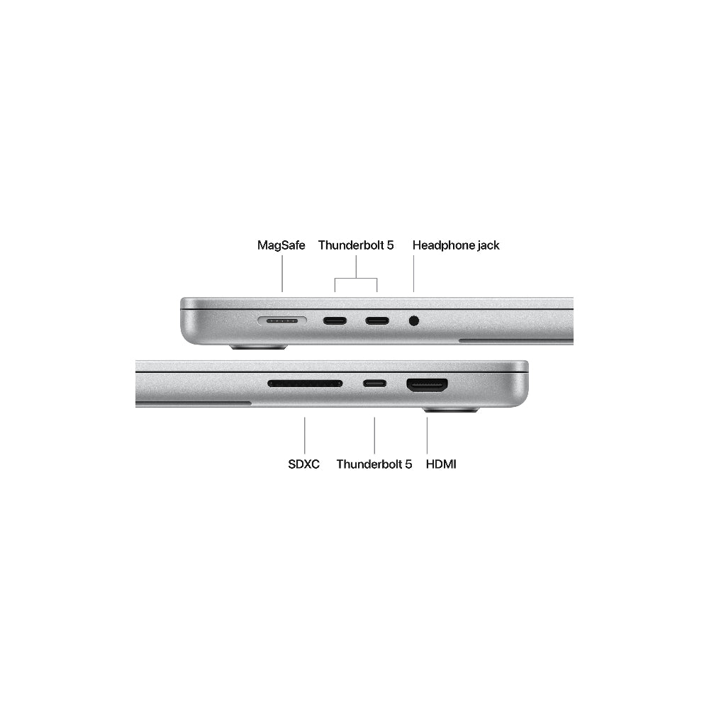 MacBook Pro 16" - M5 Max - 18-kärnig CPU & 40-kärnig grafik - 48GB RAM - 2TB SSD - Silver