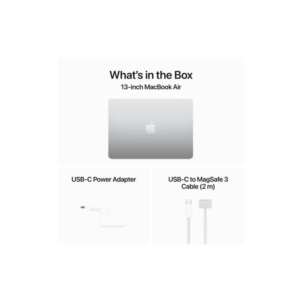 MacBook Air - 13.6" - M3 - 8C CPU & 10C GPU - 24GB RAM - 2TB SSD - Silver