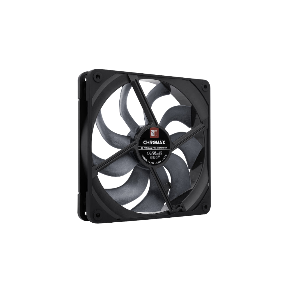 Noctua NF-A14x25r G2 chromax.black PWM 140mm Svart
