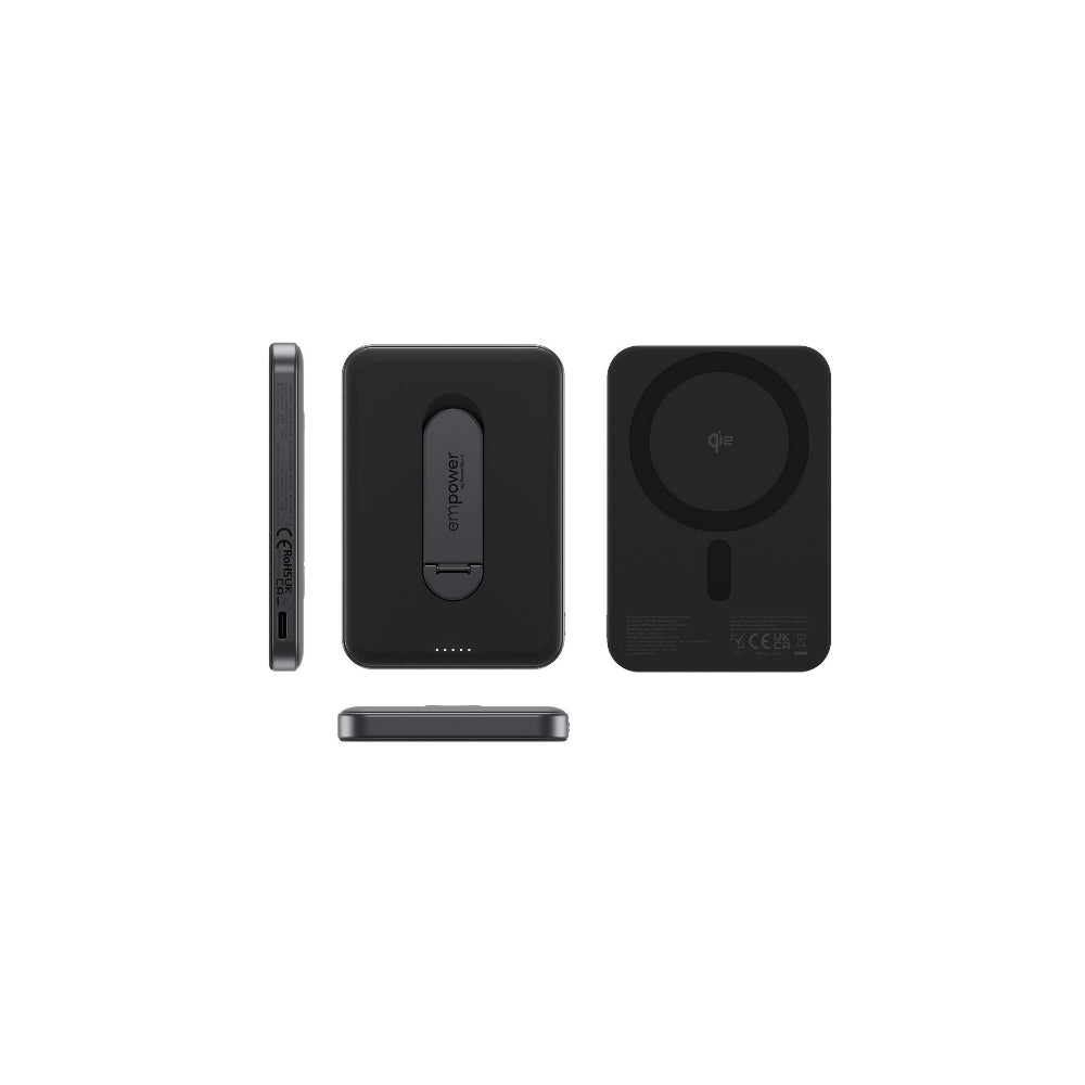 Panzerglass Empower Powerbank med spin stand 5000mAh 20W Svart