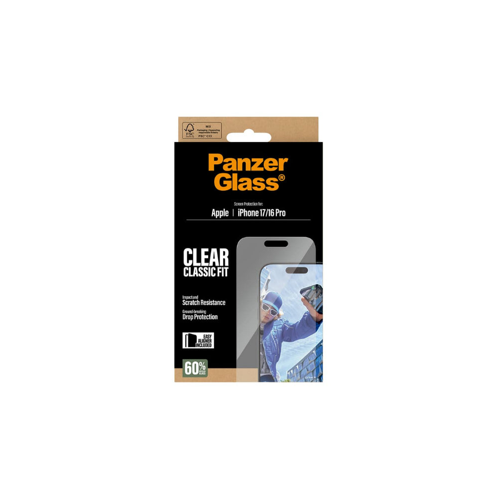 Panzerglass Classic skärmskydd iPhone 17 - EasyAligner