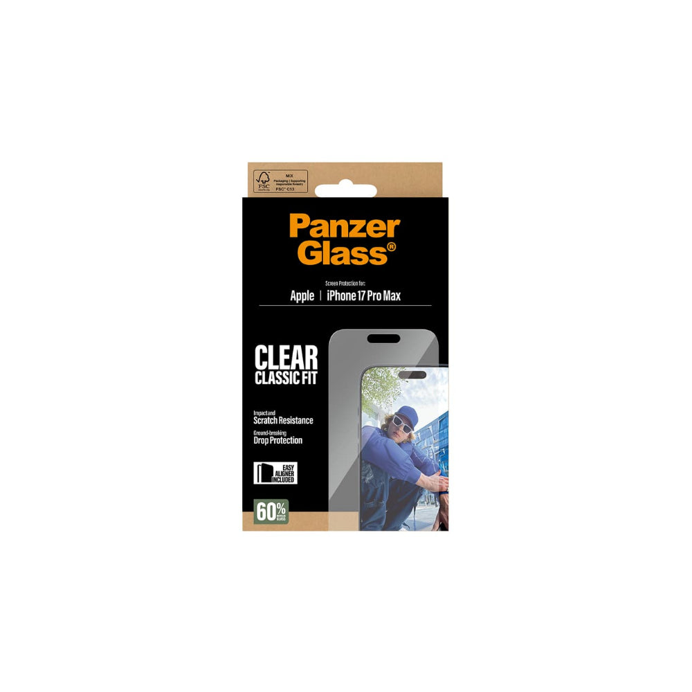 Panzerglass Classic skärmskydd iPhone 17 Pro Max - EasyAligner